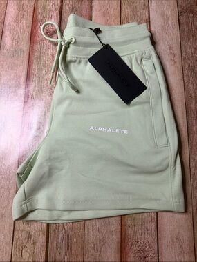 Alphalete Sage Green Athletic Drawstring Shorts
